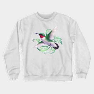 Ruby Throated Hummingbird Crewneck Sweatshirt